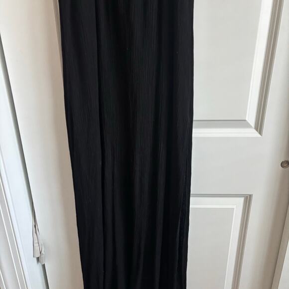 Lulus Lost in Paradise Black Maxi Dress V Neck Essential Strappy Sz S - Picture 5 of 13